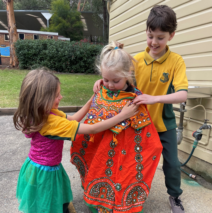 students dressing up in costumes