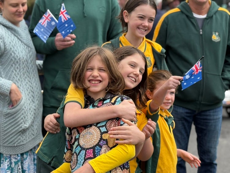 students at ANZAC parade
