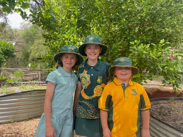 3 students in summer uniform